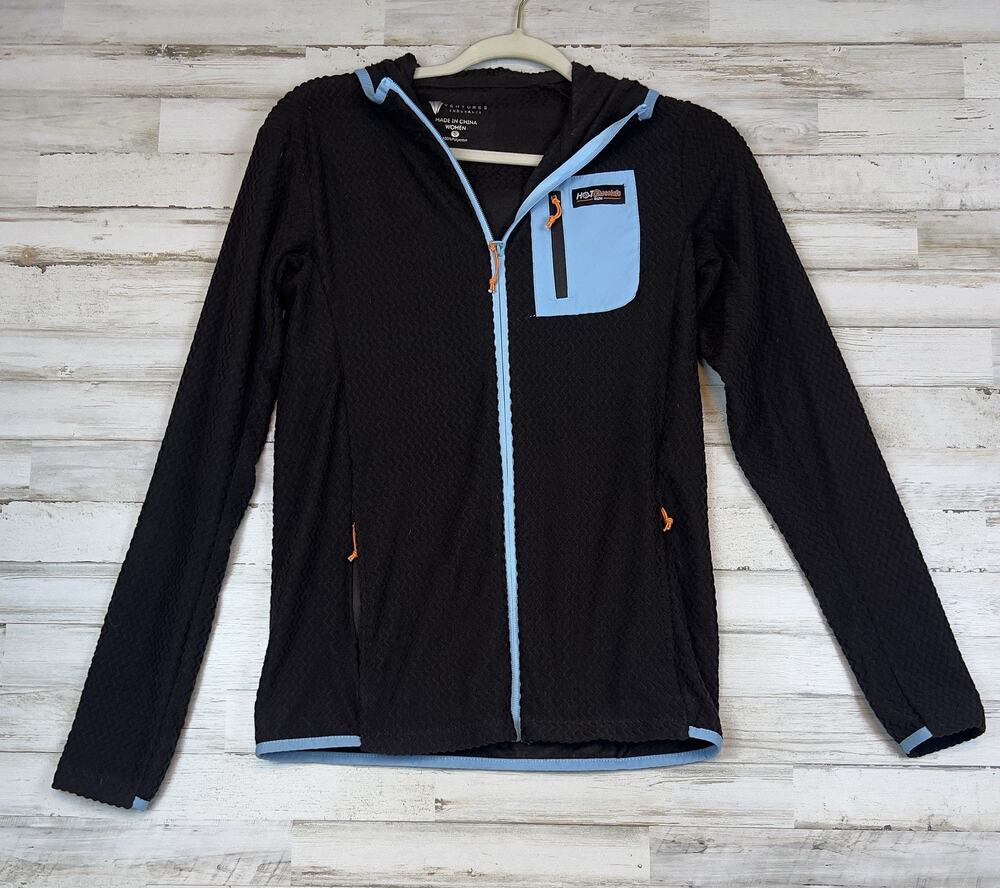 Hot Chocolate Run Womens Full Zip Jacket Sz Small Brown Blue Ventures Endurance